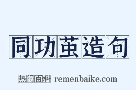 同功茧造句是什么意思的图片